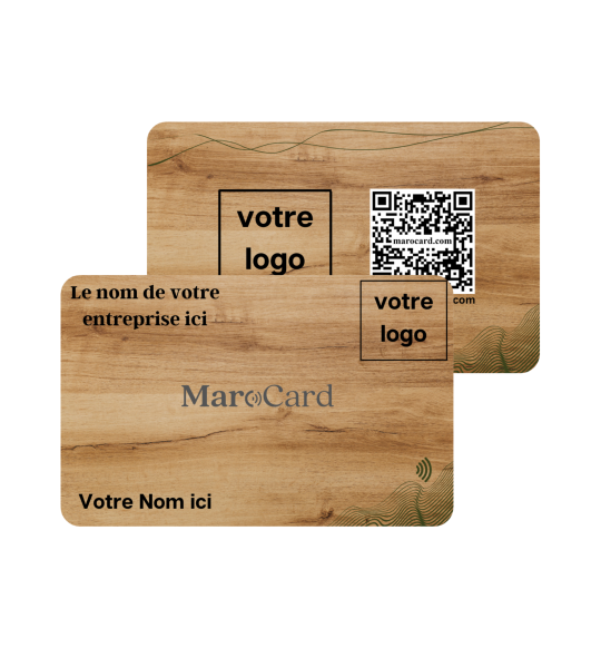 Carte de visite sans contact en Bois