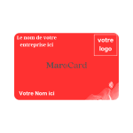 Carte De Visite Sans Contact En PVC - ROUGE