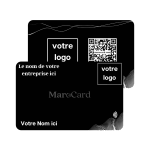 Carte De Visite Sans Contact En PVC - NOIR