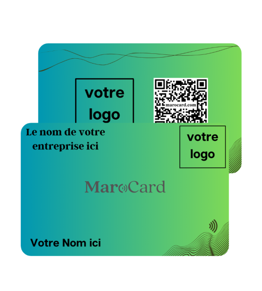 Carte De Visite Sans Contact En PVC - VERT Dégradé