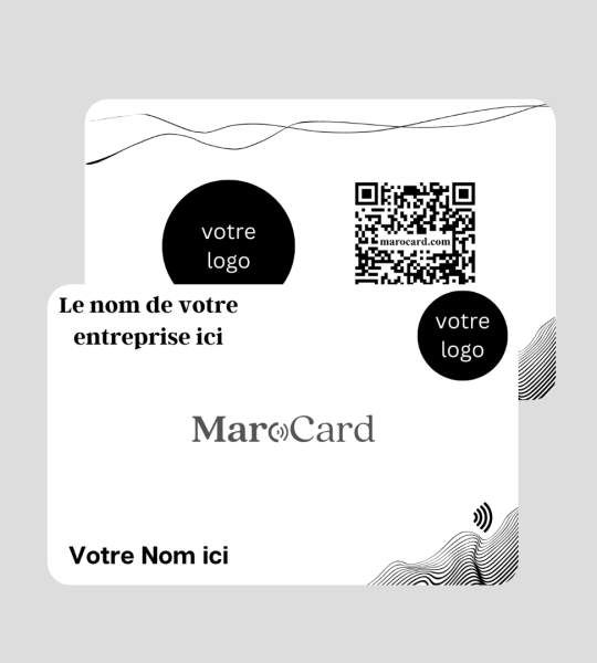 Carte De Visite Sans Contact En PVC - BLANC