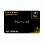 Carte de visite sans contact en PVC - GOLD-NOIR