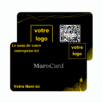 Carte de visite sans contact en PVC - GOLD-NOIR