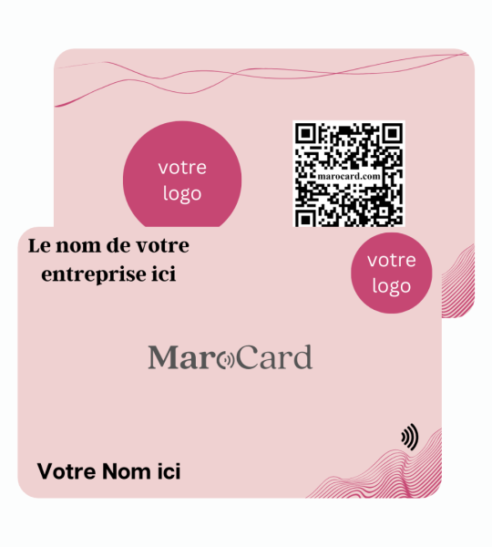 Carte de visite sans contact en PVC - ROSE light