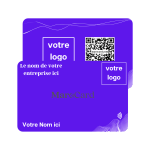 Carte de visite sans contact en PVC - VIOLET