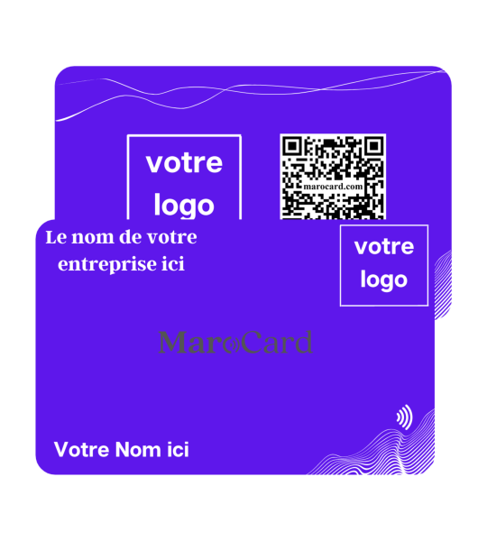 Carte de visite sans contact en PVC - VIOLET