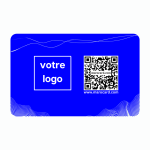 Carte de visite sans contact en PVC - BLEU
