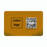 Carte de visite sans contact en PVC - MARRON