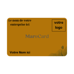 Carte de visite sans contact en PVC - MARRON