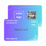 Carte De Visite Sans Contact En PVC - BLEU Dégradé