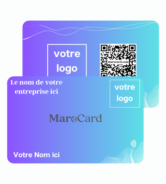 Carte De Visite Sans Contact En PVC - BLEU Dégradé