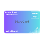 Carte De Visite Sans Contact En PVC - BLEU Dégradé