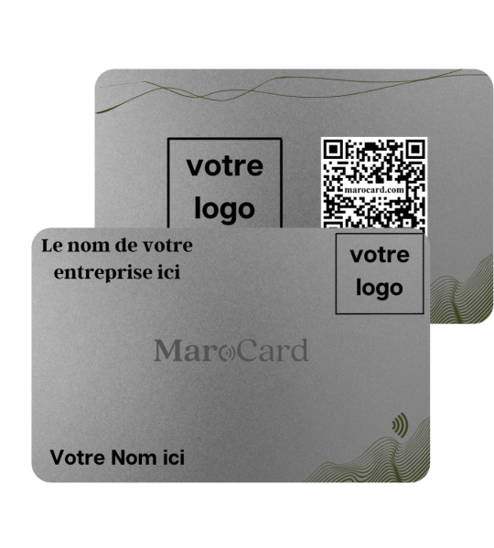 Carte de visite sans contact en Metal